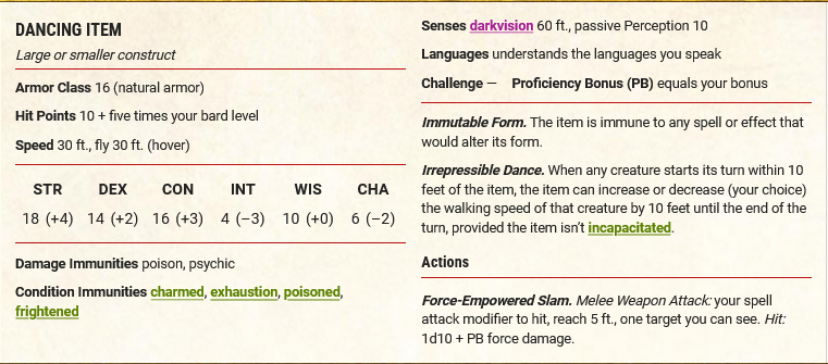 Dancing Item Statblock.png